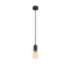 LALU®, Candeeiro suspenso, Base E27, Mix&Match, Comprimento pendente 200 cm, 1 x máx. 10 W, preto