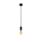 LALU®, Candeeiro suspenso, Base E27, Mix&Match, Comprimento pendente 200 cm, 1 x máx. 10 W, preto