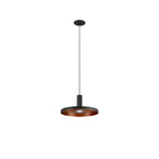 LALU®, Candeeiro suspenso, Base LED, Mix&Match, dossel embutido, Comprimento pendente 200 cm, 2700/3000K, 40°, PHASE, preto