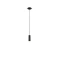LALU®, Candeeiro suspenso, Base LED, Mix&Match, dossel embutido, Comprimento pendente 200 cm, 2700/3000K, 40°, PHASE, preto