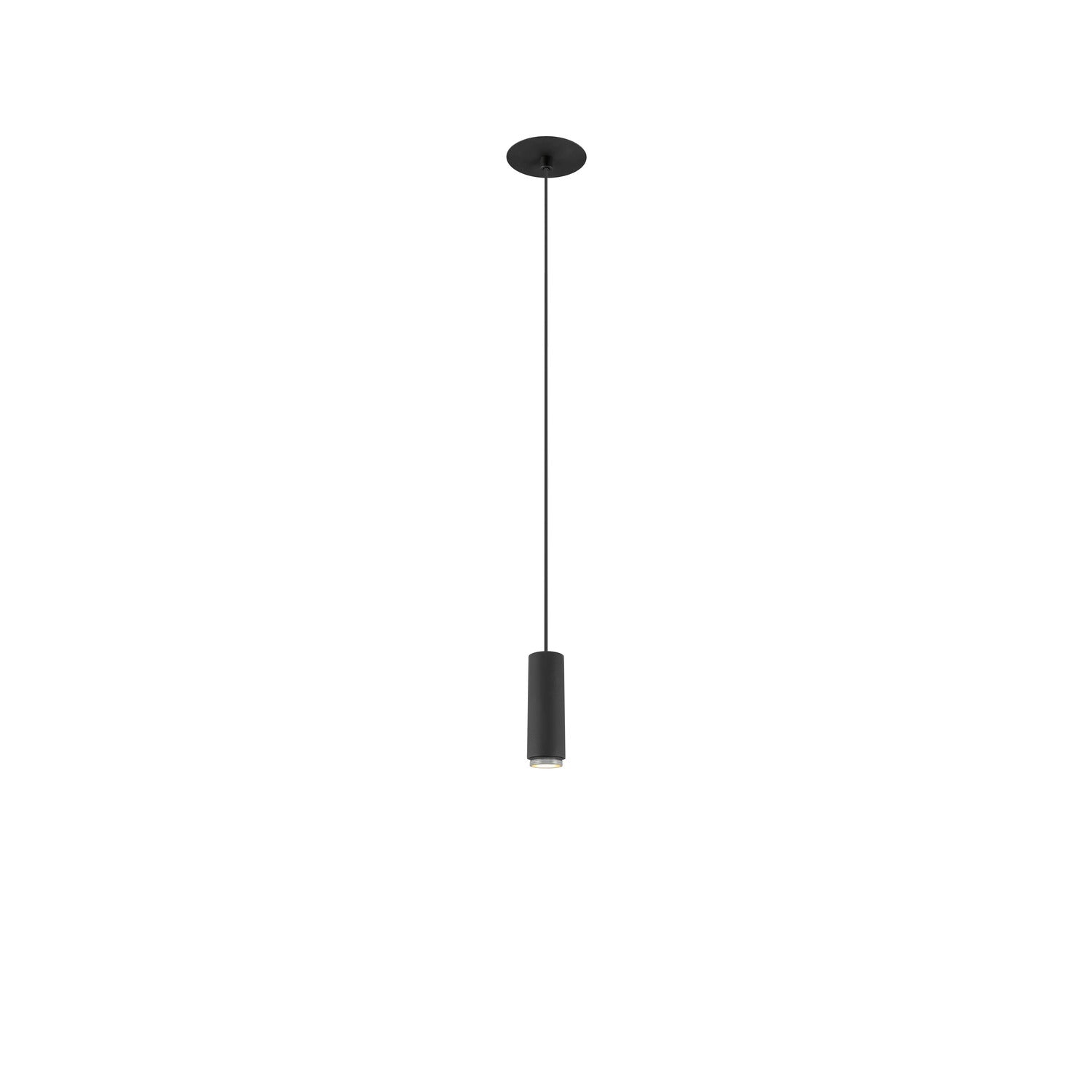 LALU®, Candeeiro suspenso, Base LED, Mix&Match, dossel embutido, Comprimento pendente 200 cm, 2700/3000K, 40°, PHASE, preto