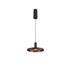 LALU®, Candeeiro suspenso, Base LED, Mix&Match, dossel montado à superfície, Comprimento pendente 200 cm, 2700/3000K, 40°, PHASE, preto