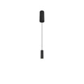 LALU®, Candeeiro suspenso, Base LED, Mix&Match, dossel montado à superfície, Comprimento pendente 200 cm, 2700/3000K, 40°, PHASE, preto