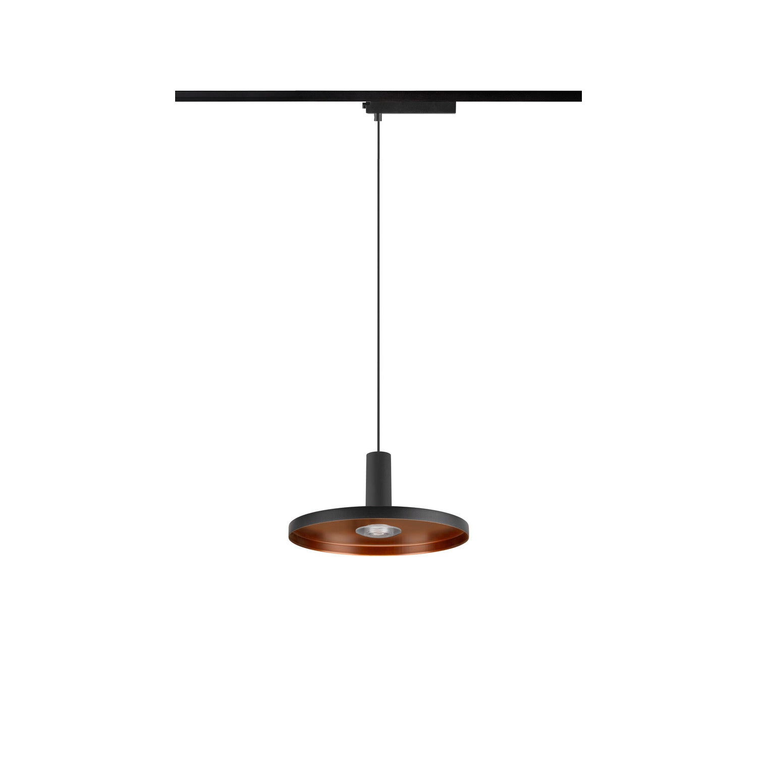 LALU®, 1~Candeeiro suspenso, PHASE, Base LED, Mix&Match, Comprimento pendente 200 cm, 2700/3000K, 40°, preto