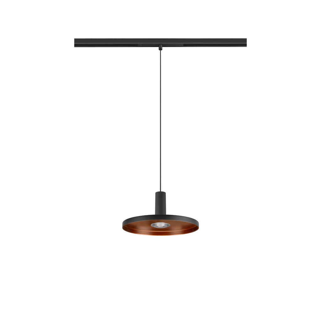 LALU®, Candeeiro suspenso 48V, DALI, Base LED, Mix&Match, Comprimento pendente 200 cm, 2700/3000K, 40°, preto