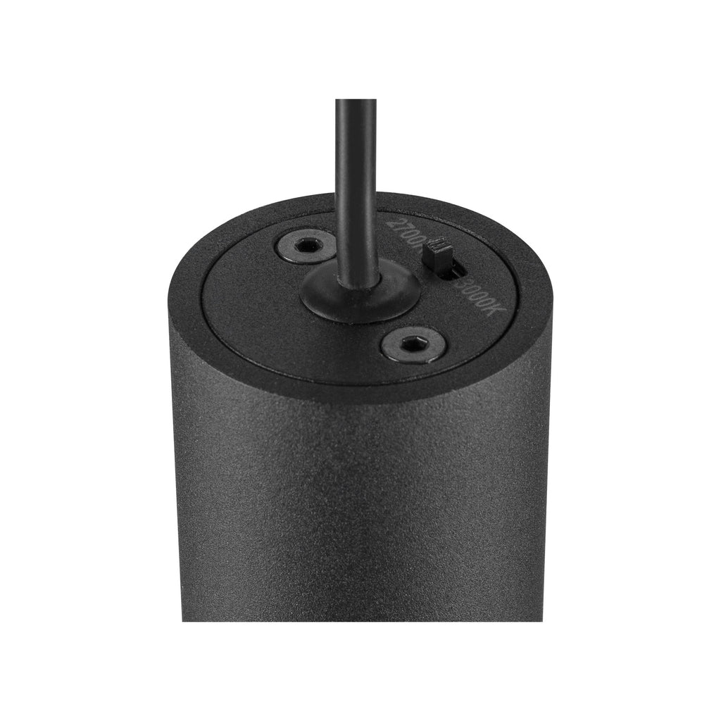 LALU®, Candeeiro suspenso 48V, DALI, Base LED, Mix&Match, Comprimento pendente 200 cm, 2700/3000K, 40°, preto