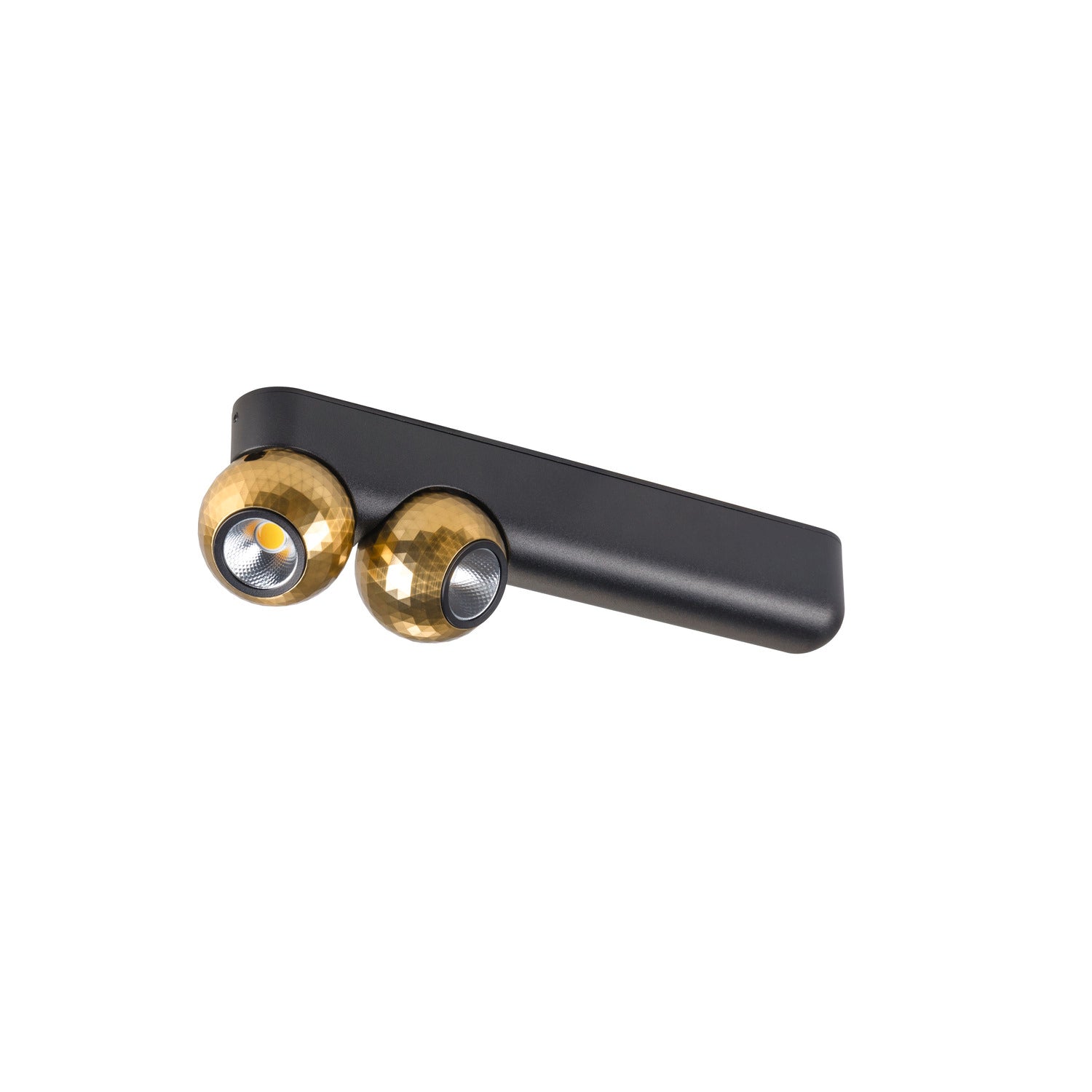 DYSKO, luminária de parede e teto, dupla, PHASE, 2700K, 13 W, 36°, preto / dourado