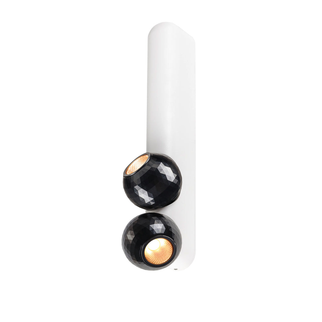 DYSKO, luminária de parede e de superfície, dupla, PHASE, 2700K, 13 W, 36°, branco / preto