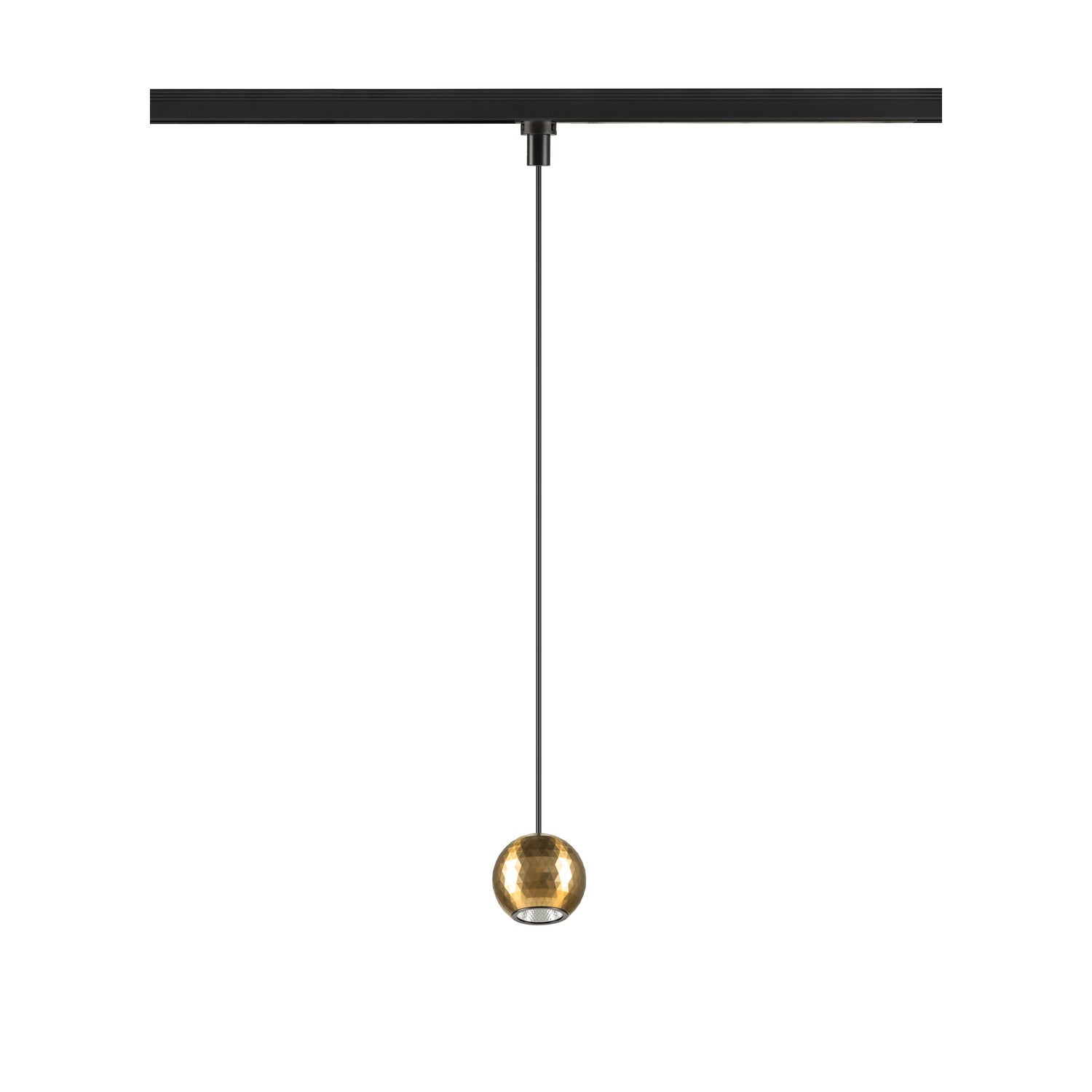 DYSKO, 1~ Candeeiro suspenso, PHASE, comprimento pendente 200 cm, 2700K, 36°, preto / dourado