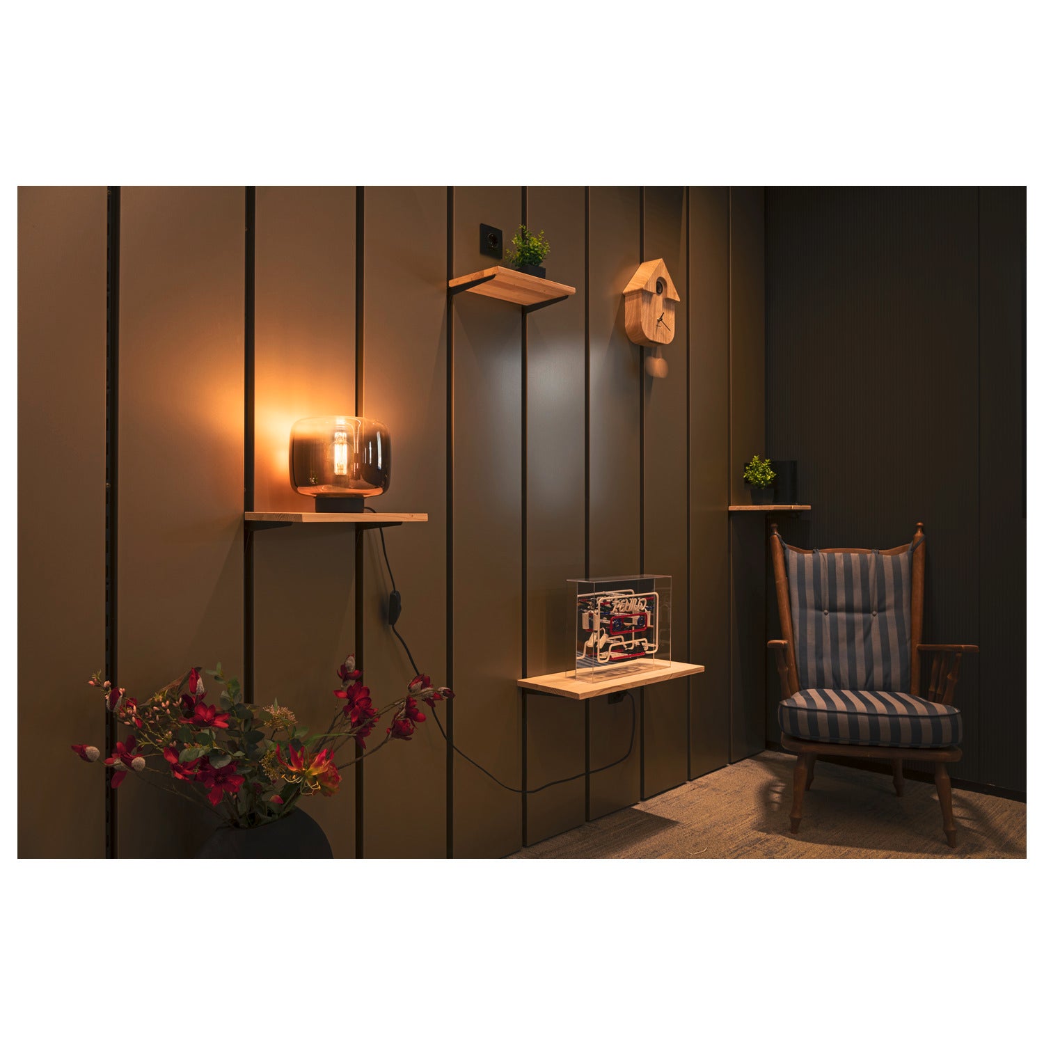 PANTILO, Candeeiro de mesa, cilíndrico, 1 x máx. 15 W E27, cromado