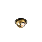 DYSKO, luminária de teto embutida, redonda, PHASE, 2700K, 6, 4 W, 36°, preto / dourado