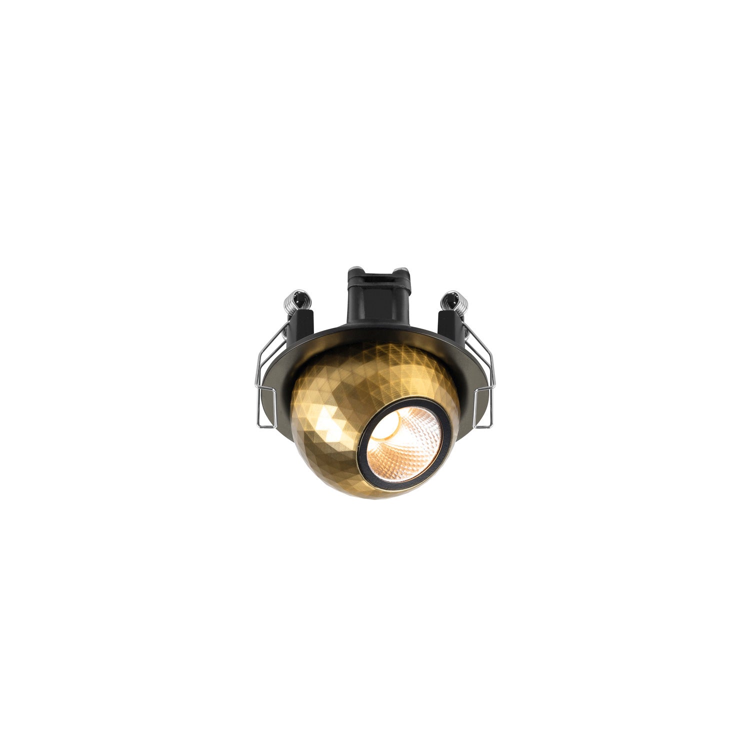 DYSKO, luminária de teto embutida, redonda, PHASE, 2700K, 6, 4 W, 36°, preto / dourado