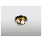 DYSKO, luminária de teto embutida, redonda, PHASE, 2700K, 6, 4 W, 36°, preto / dourado