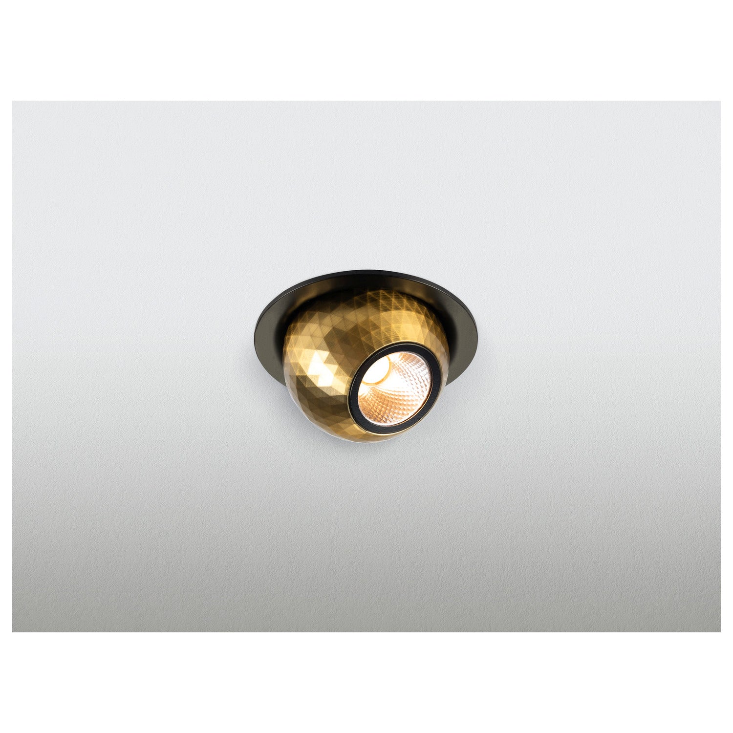 DYSKO, luminária de teto embutida, redonda, PHASE, 2700K, 6, 4 W, 36°, preto / dourado