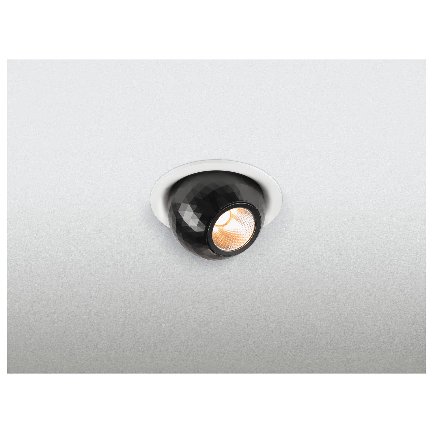 DYSKO, luminária de teto embutida, redonda, PHASE, 2700K, 6, 4 W, 36°, branco / preto