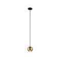 DYSKO, Candeeiro suspenso, PHASE, Comprimento pendente 200 cm, 2700K, 36°, preto / dourado