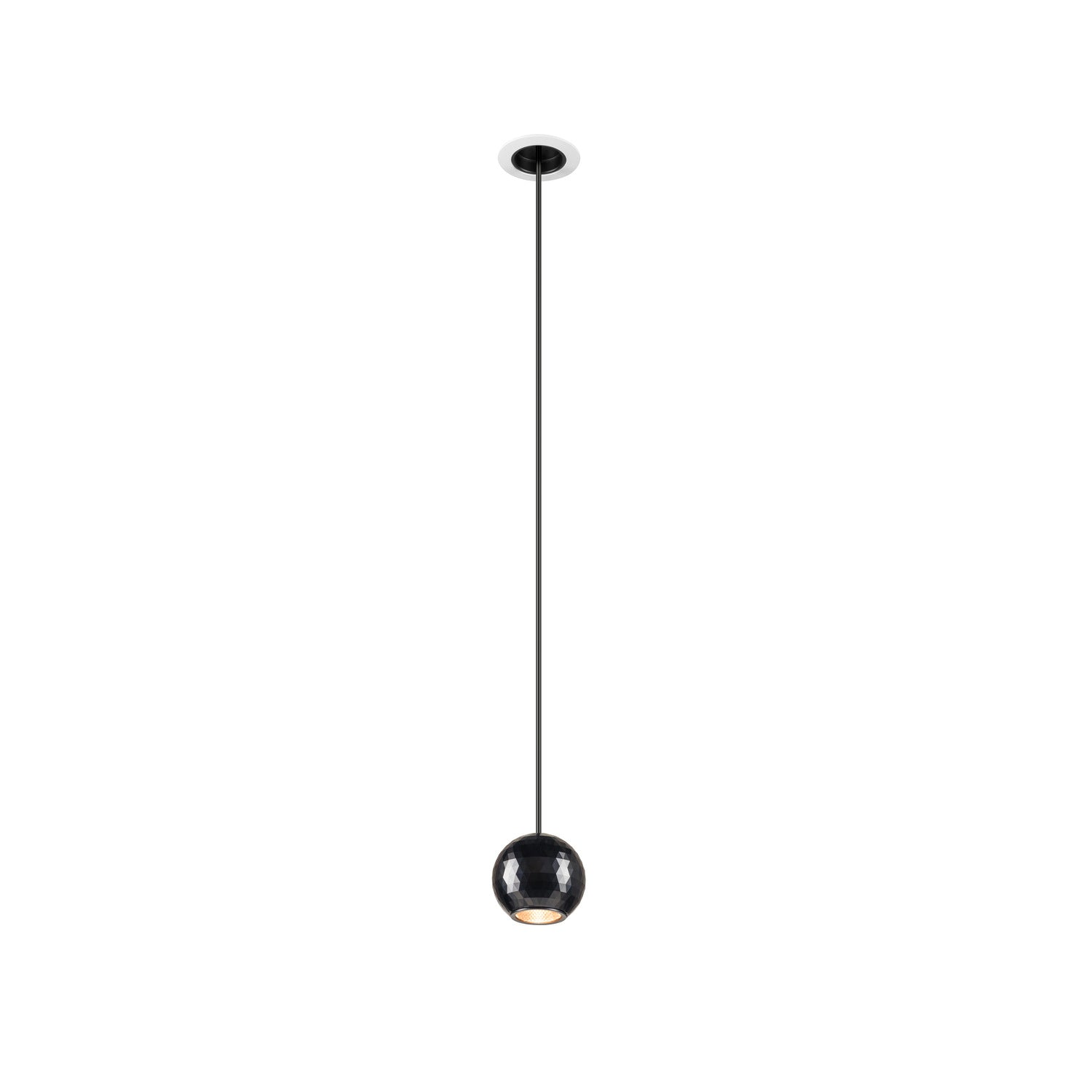 DYSKO, Candeeiro suspenso, PHASE, Comprimento pendente 200 cm, 2700K, 36°, branco / preto