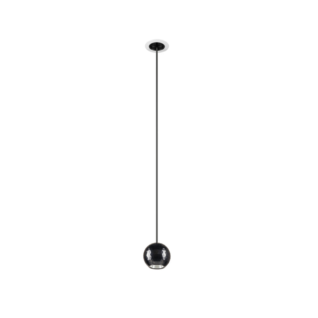 DYSKO, Candeeiro suspenso, PHASE, Comprimento pendente 200 cm, 2700K, 36°, branco / preto