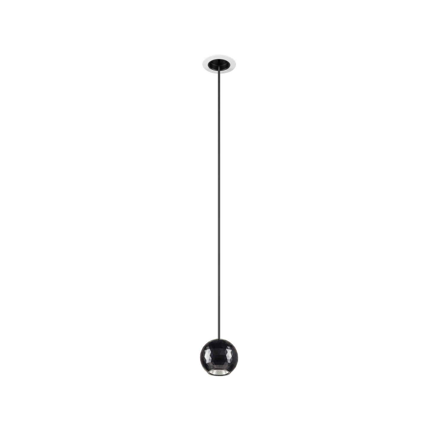 DYSKO, Candeeiro suspenso, PHASE, Comprimento pendente 200 cm, 2700K, 36°, branco / preto