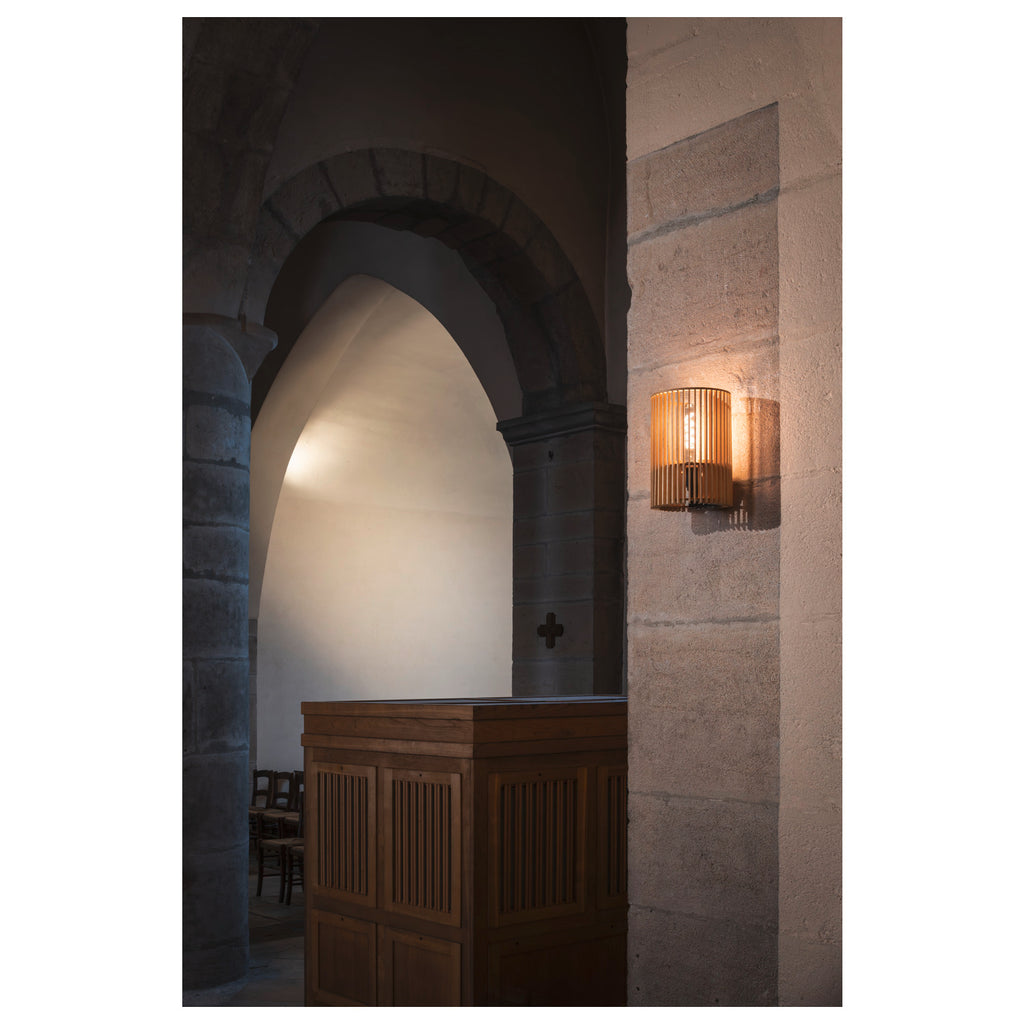 WUD WL, E27, luminária de parede, cilíndrica, 1 x máx. 40 W, natural