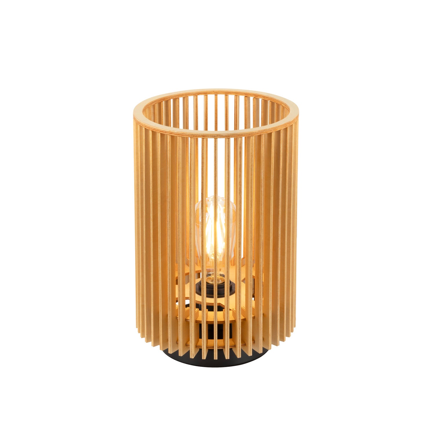 WUD TL, E27, candeeiro de mesa, cilíndrico, 1 x máx. 40 W, natural