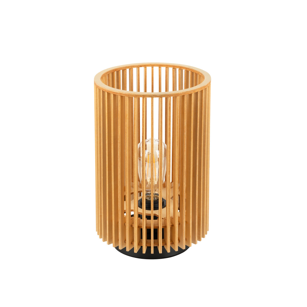 WUD TL, E27, candeeiro de mesa, cilíndrico, 1 x máx. 40 W, natural