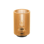 WUD TL, E27, candeeiro de mesa, cilíndrico, 1 x máx. 40 W, natural