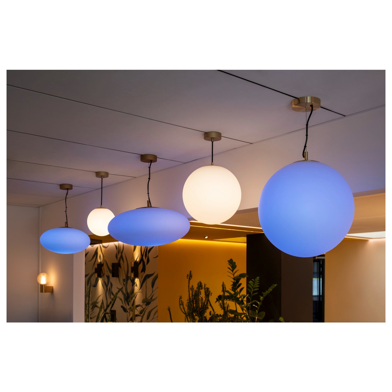 OLYPSO 50, Candeeiro suspenso, E27, Comprimento suspenso 400 cm, 1 x máx. 40 W, ouro