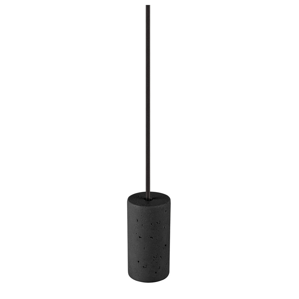 FITU PD, E27, pedra, candeeiro suspenso, comprimento pendente 500 cm, extremidade do cabo aberta, 1 x máx. 15 W, preto