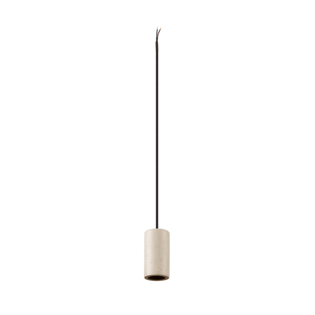 FITU PD, E27, pedra, candeeiro suspenso, comprimento pendente 500 cm, extremidade de cabo aberta, 1 x máx. 15 W, bege