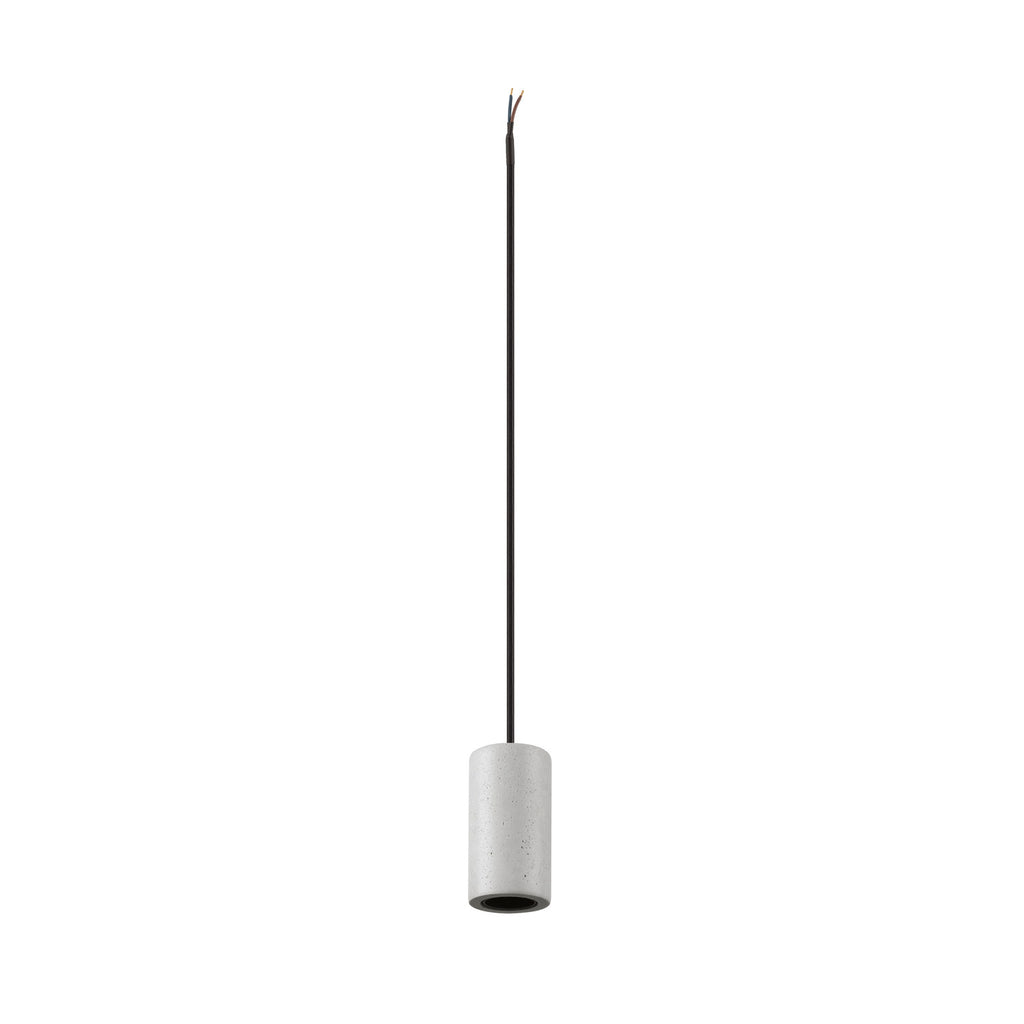 FITU PD, E27, pedra, luz pendente, comprimento pendente 500 cm, extremidade do cabo aberta, 1 x máx. 15 W, cinzento