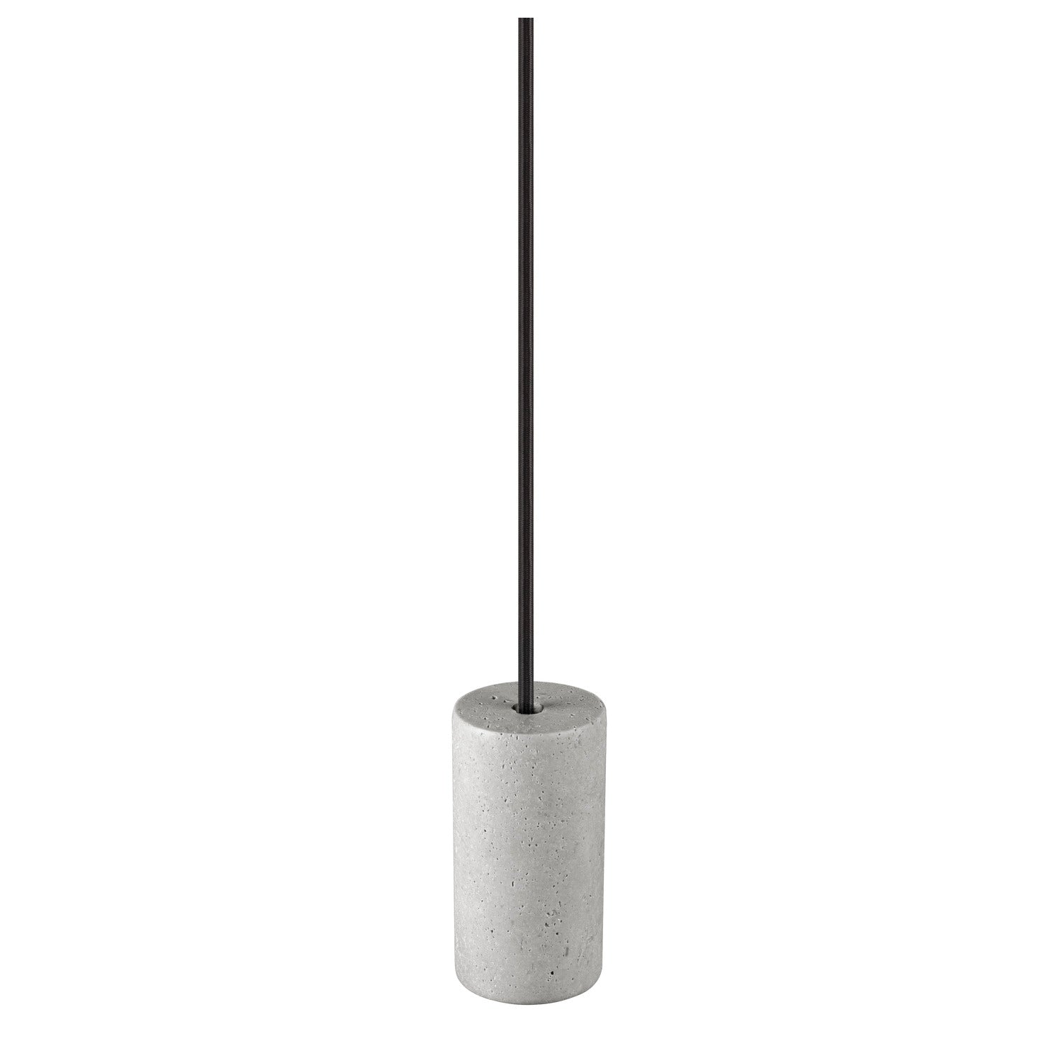FITU PD, E27, pedra, luz pendente, comprimento pendente 500 cm, extremidade do cabo aberta, 1 x máx. 15 W, cinzento