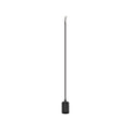 FITU PD, E27, nervurada, luz pendente, comprimento pendente 500 cm, extremidade do cabo aberta, 1 x máx. 15 W, preto