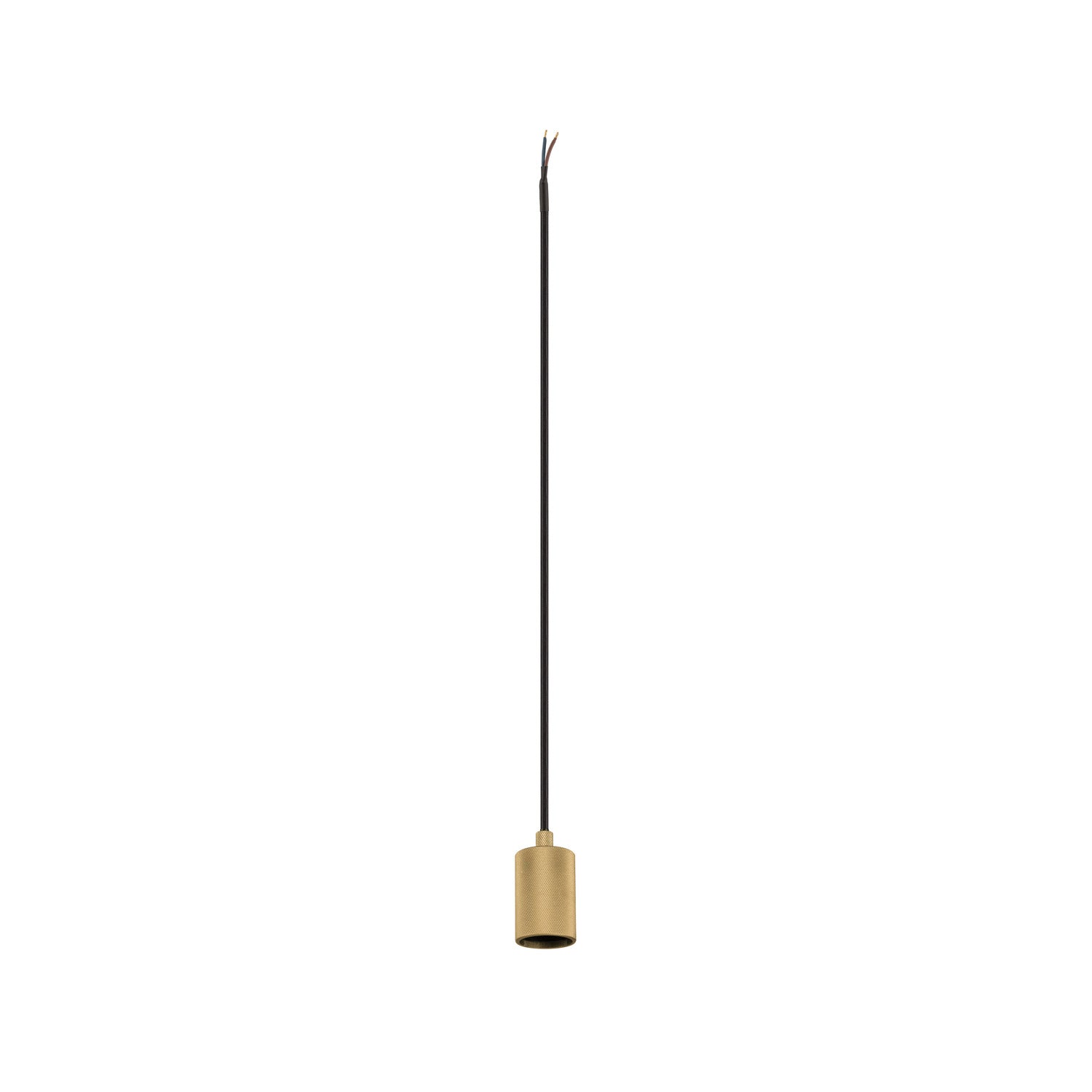 FITU PD, E27, nervurada, luz pendente, comprimento pendente 500 cm, extremidade do cabo aberta, 1 x máx. 15 W, ouro