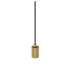 FITU PD, E27, nervurada, luz pendente, comprimento pendente 500 cm, extremidade do cabo aberta, 1 x máx. 15 W, ouro