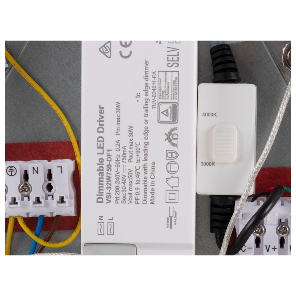 PANEL 60, Luz pendente, redonda, PHASE, Comprimento pendente 200 cm, 3000/4000K, 90°, branco