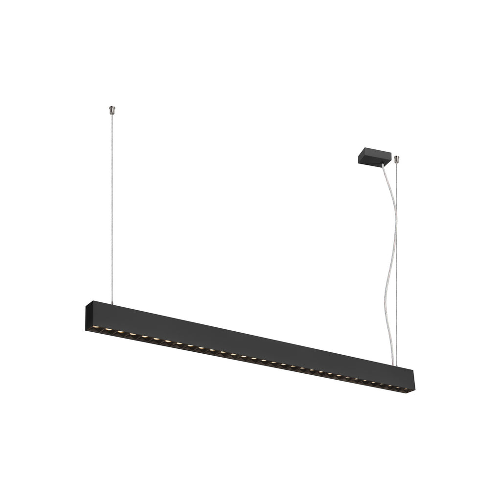 GLENOS® PRO, Candeeiro suspenso, 1.2m, DALI, UGR16, Comprimento suspenso 210 cm, 3000K, 75°, Preto
