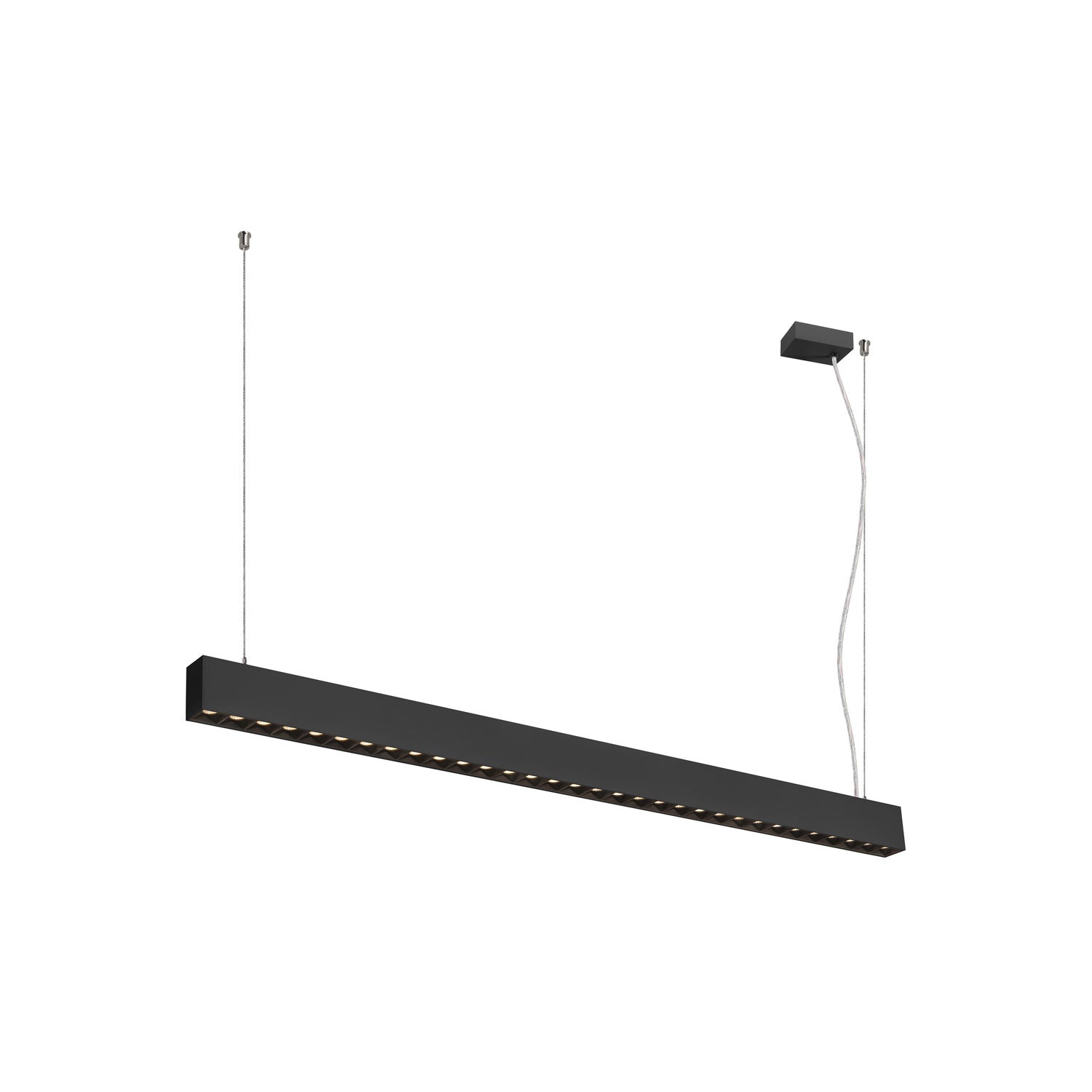 GLENOS® PRO, Candeeiro suspenso, 1.2m, DALI, UGR16, Comprimento suspenso 210 cm, 3000K, 75°, Preto