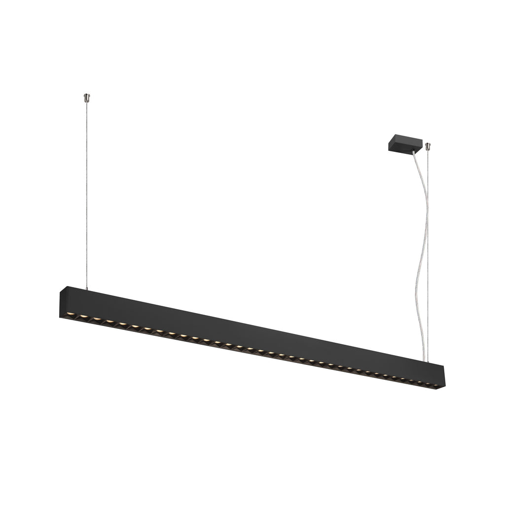 GLENOS® PRO, Candeeiro suspenso, 1.5m, DALI, UGR16, Comprimento suspenso 210 cm, 3000K, 75°, Preto