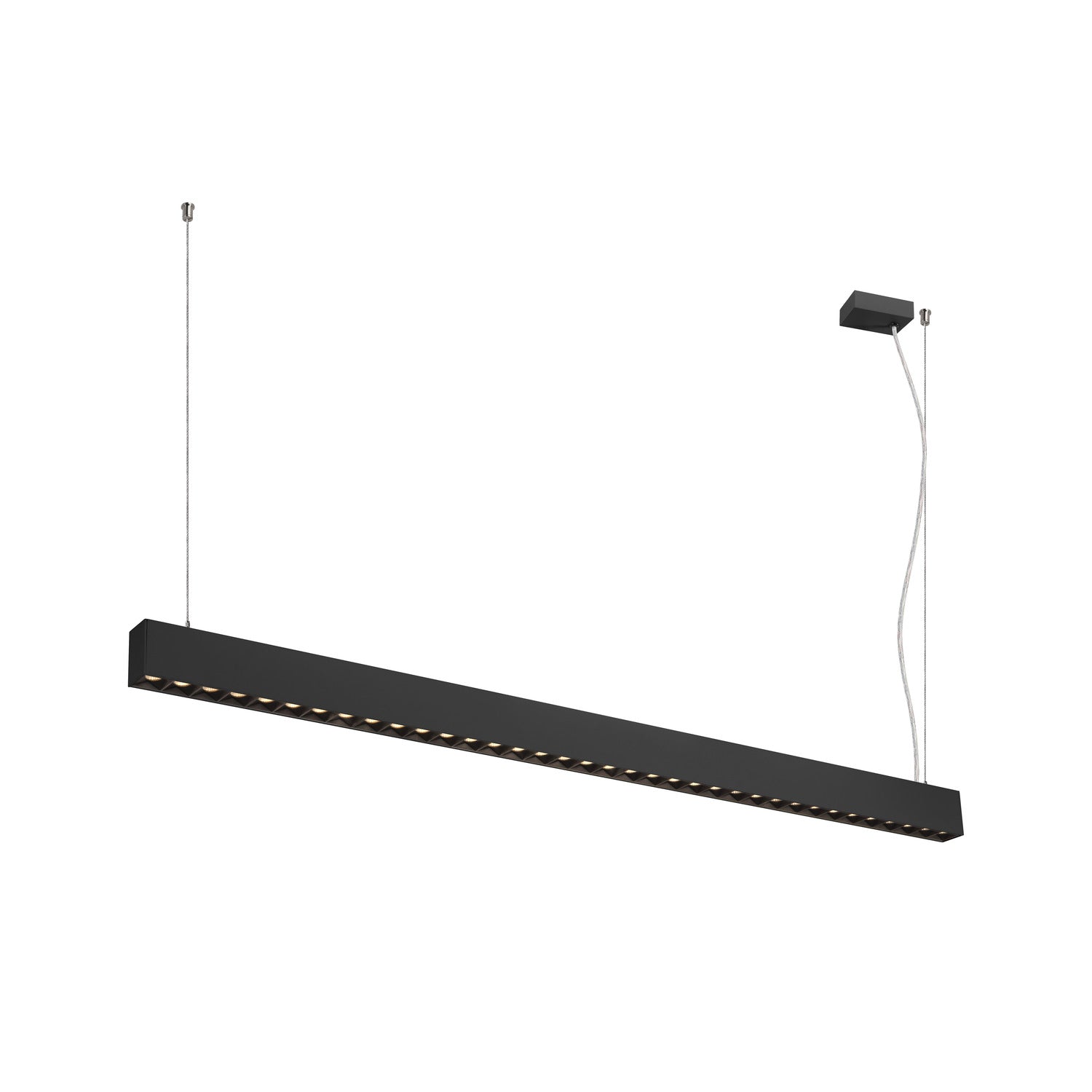 GLENOS® PRO, Candeeiro suspenso, 1.5m, DALI, UGR16, Comprimento suspenso 210 cm, 3000K, 75°, Preto