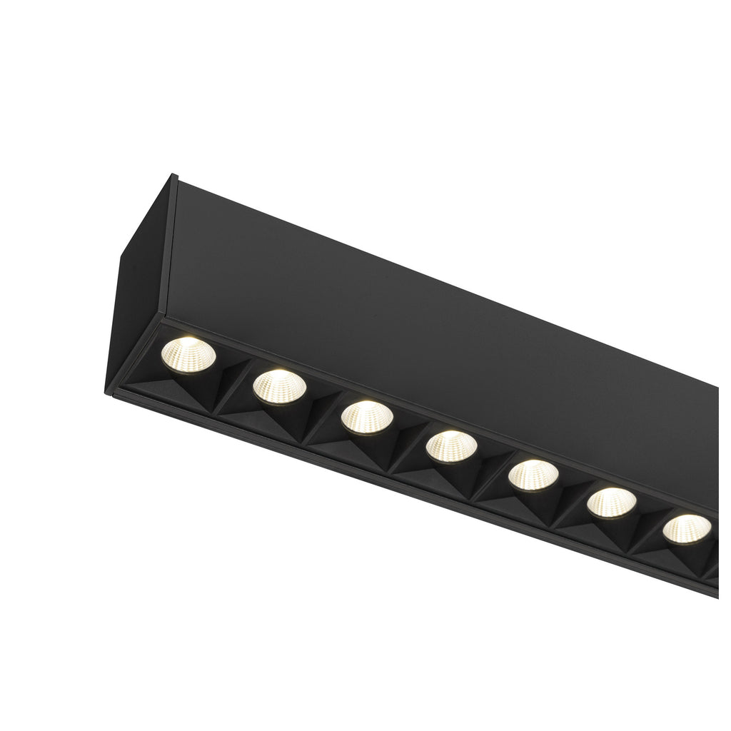 GLENOS® PRO, Candeeiro suspenso, 1.5m, DALI, UGR16, Comprimento suspenso 210 cm, 4000K, 75°, Preto