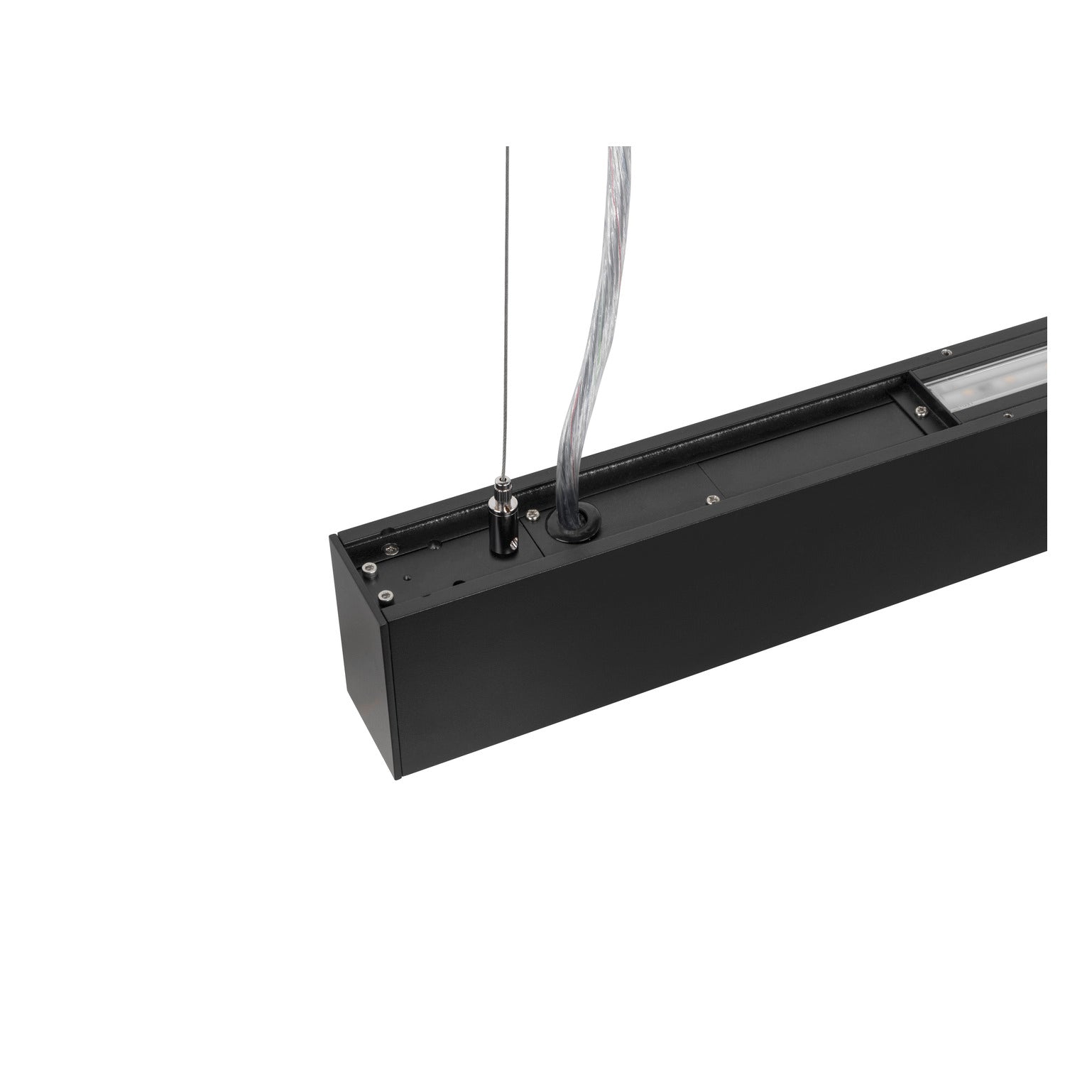 GLENOS® PRO, Candeeiro suspenso, 1.5m, DALI, UGR16, Comprimento suspenso 210 cm, 4000K, 75°, Preto