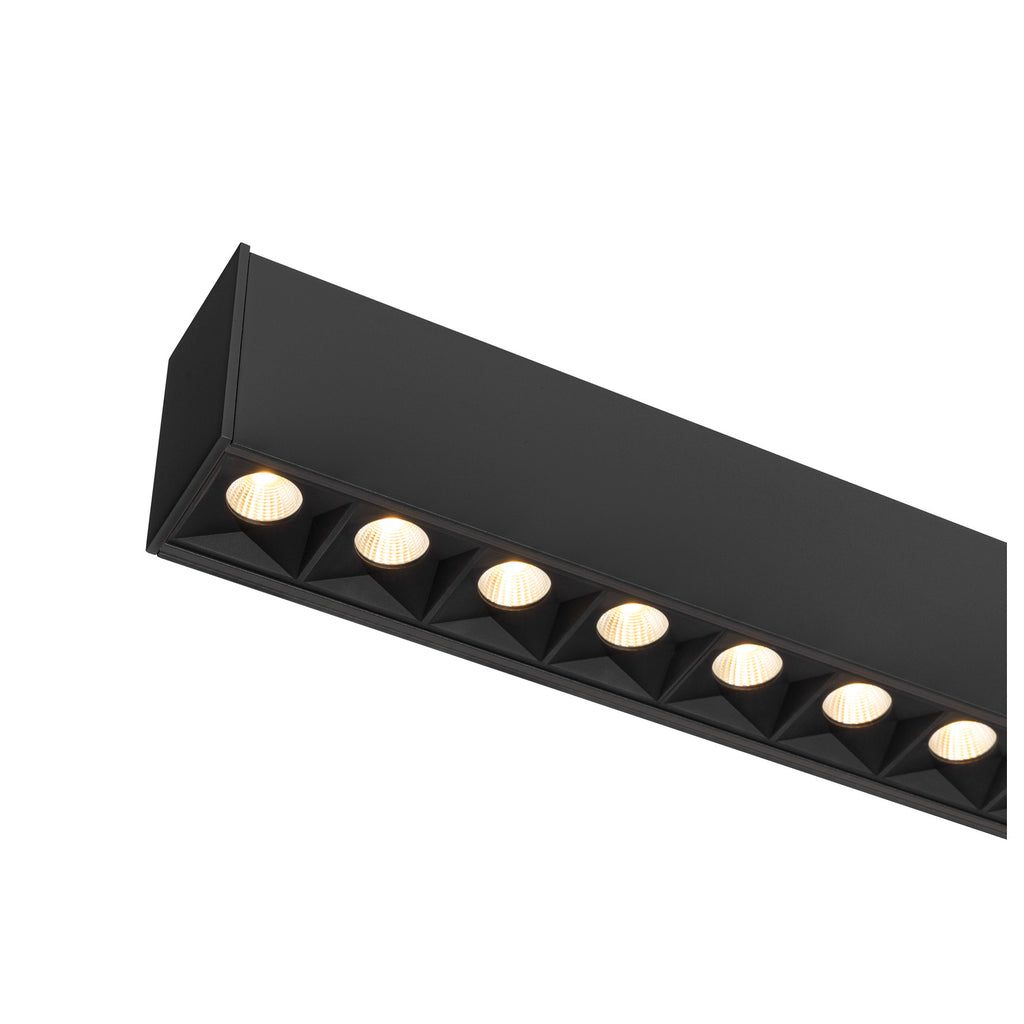 GLENOS® PRO, luminária de parede, 1.2m, DALI, UGR19, 3000K, 30 W, 75°, preto