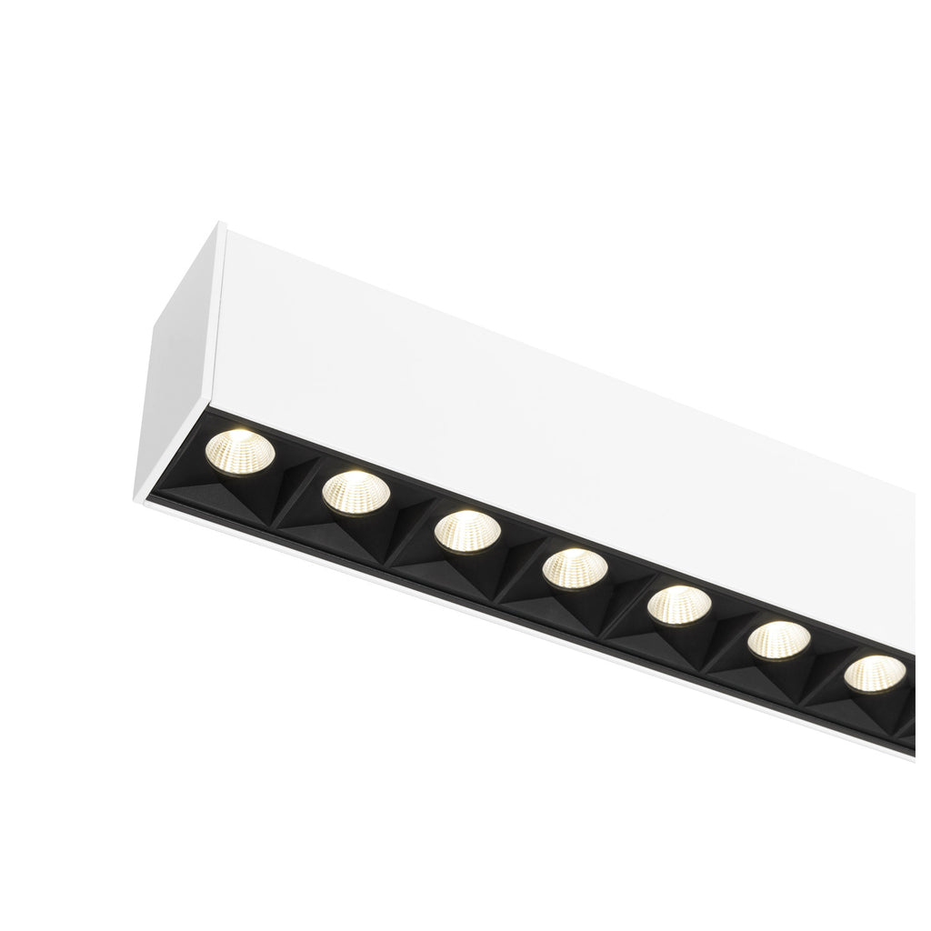 GLENOS® PRO, luminária de parede, 1.2m, DALI, UGR19, 4000K, 30 W, 75°, branco / preto