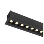 GLENOS® PRO, luminária de teto embutida, 1.2m, DALI, UGR19, 3000K, 75°, IP20, preto