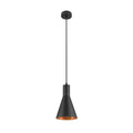 LALU® SET, Candeeiro suspenso, Base E27, CONE 15, Comprimento pendente 200 cm, Lâmpadas incluídas, preto