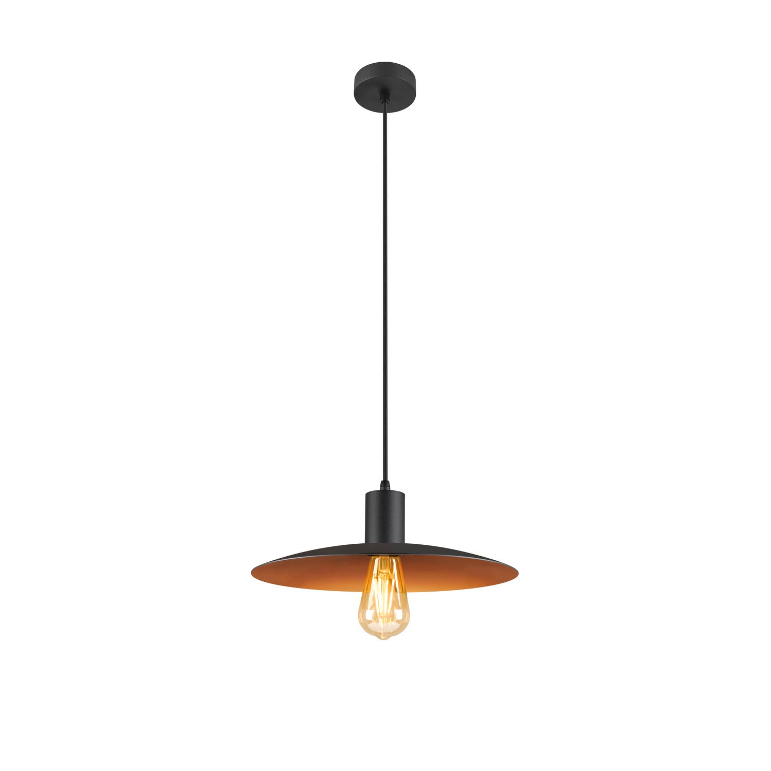 LALU® SET, Candeeiro suspenso, Base E27, ELYPSE 33, Comprimento pendente 200 cm, Lâmpadas incluídas, preto