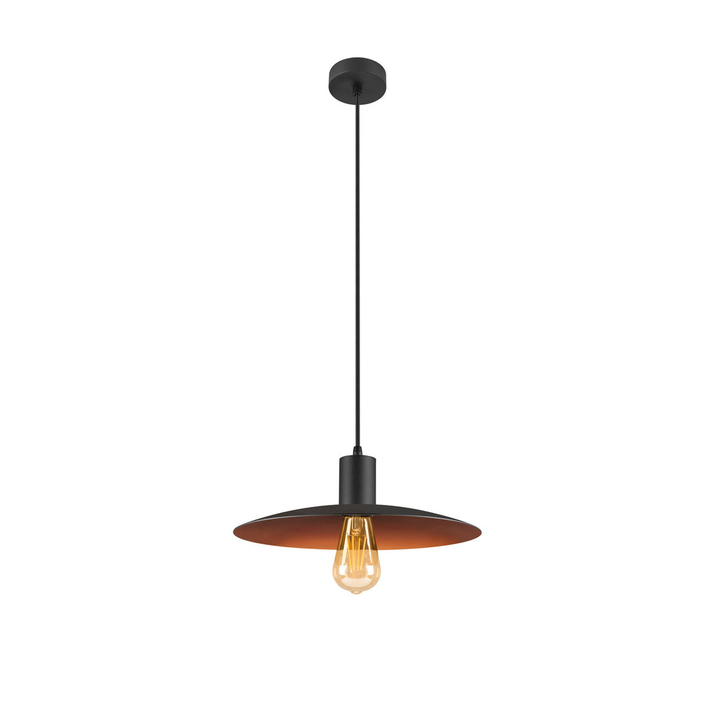 LALU® SET, Candeeiro suspenso, Base E27, ELYPSE 33, Comprimento pendente 200 cm, Lâmpadas incluídas, preto