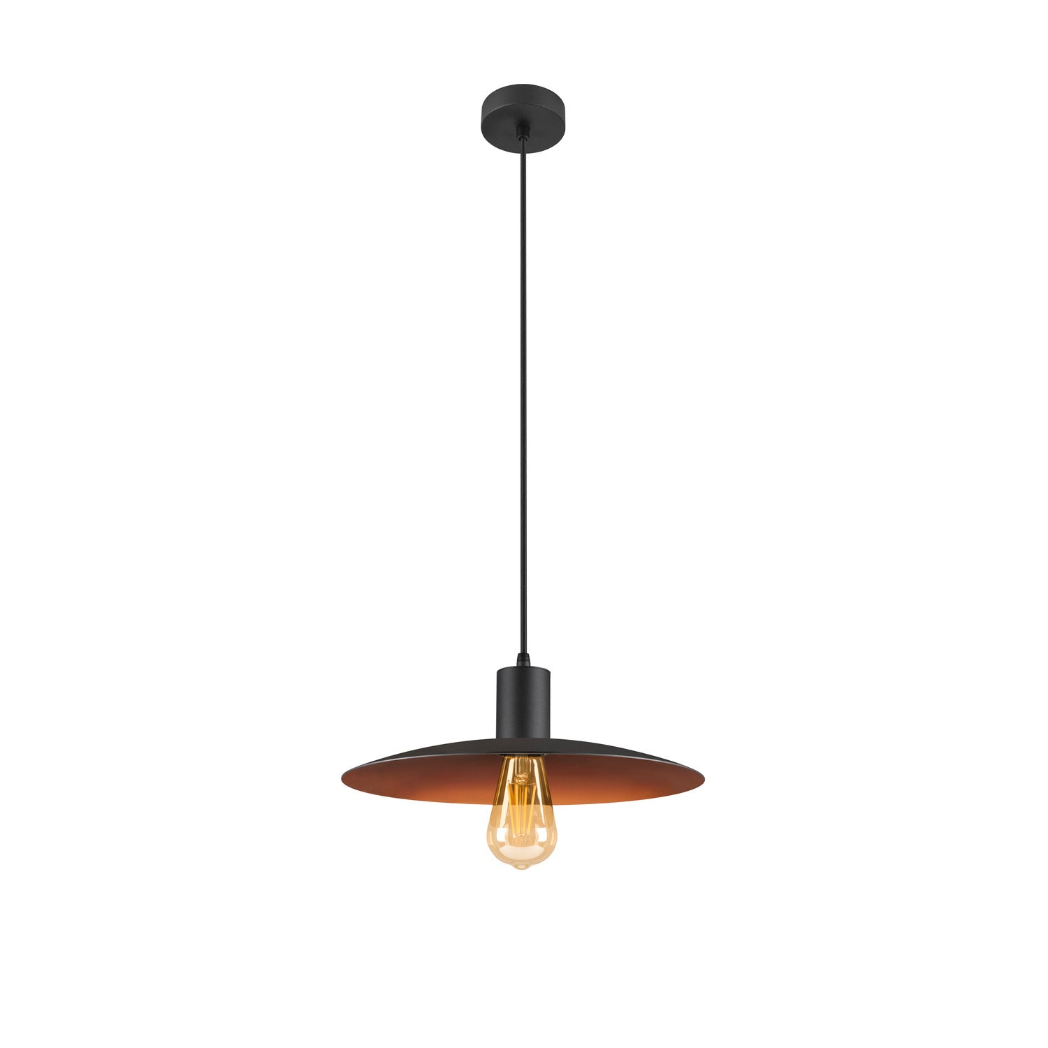 LALU® SET, Candeeiro suspenso, Base E27, ELYPSE 33, Comprimento pendente 200 cm, Lâmpadas incluídas, preto