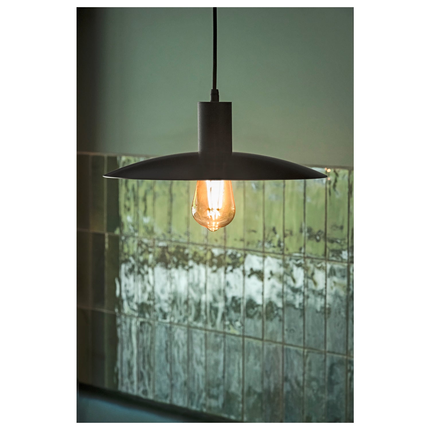 LALU® SET, Candeeiro suspenso, Base E27, ELYPSE 33, Comprimento pendente 200 cm, Lâmpadas incluídas, preto